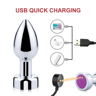 Stainless Steel Metal Anal Plug Remote Control Vibrating Backcourt Semen Locking Trainer Adult Sex Toy Sm Props