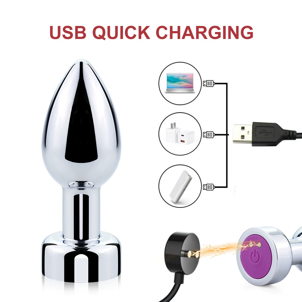 Металлическая анальная пробка из нержавеющей стали с дистанционным управлением, вибрирующий тренажер для блокировки спермы, секс-игрушка для взрослых, реквизит SM