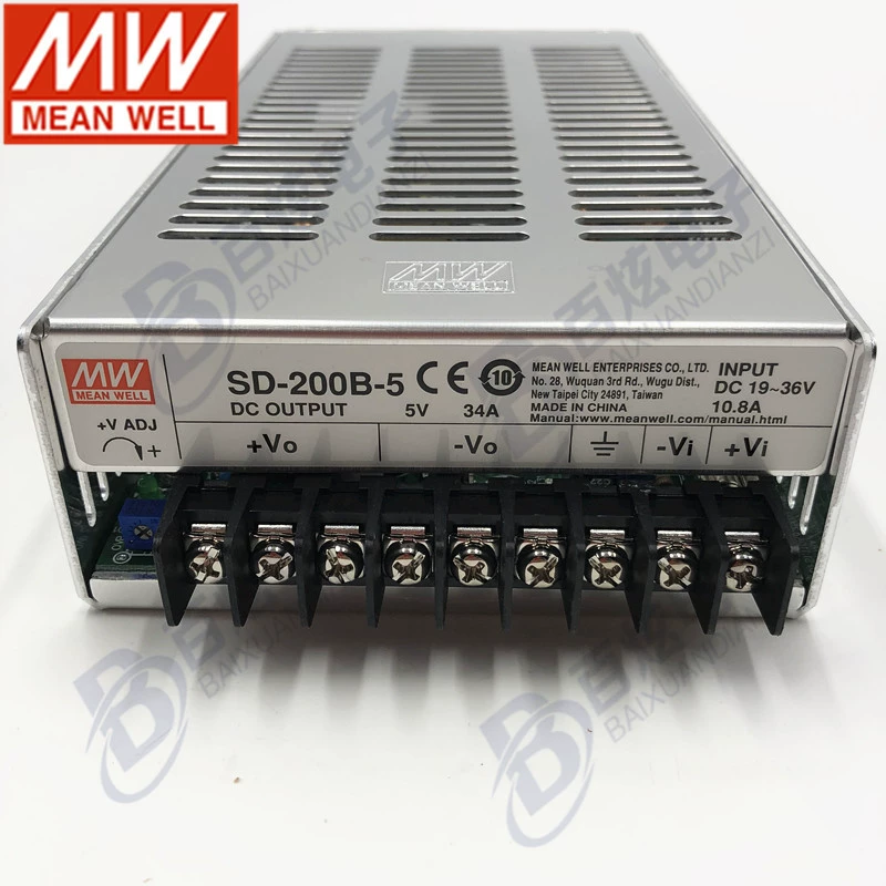 Китайский источник питания DC-DC 5V34A 200W для Taiwan Mingwei SD-200B-5 19–36V