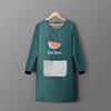 Waterproof apron, skirt, kitchen, home cute bib, long sleeve, internet celebrity, new collection