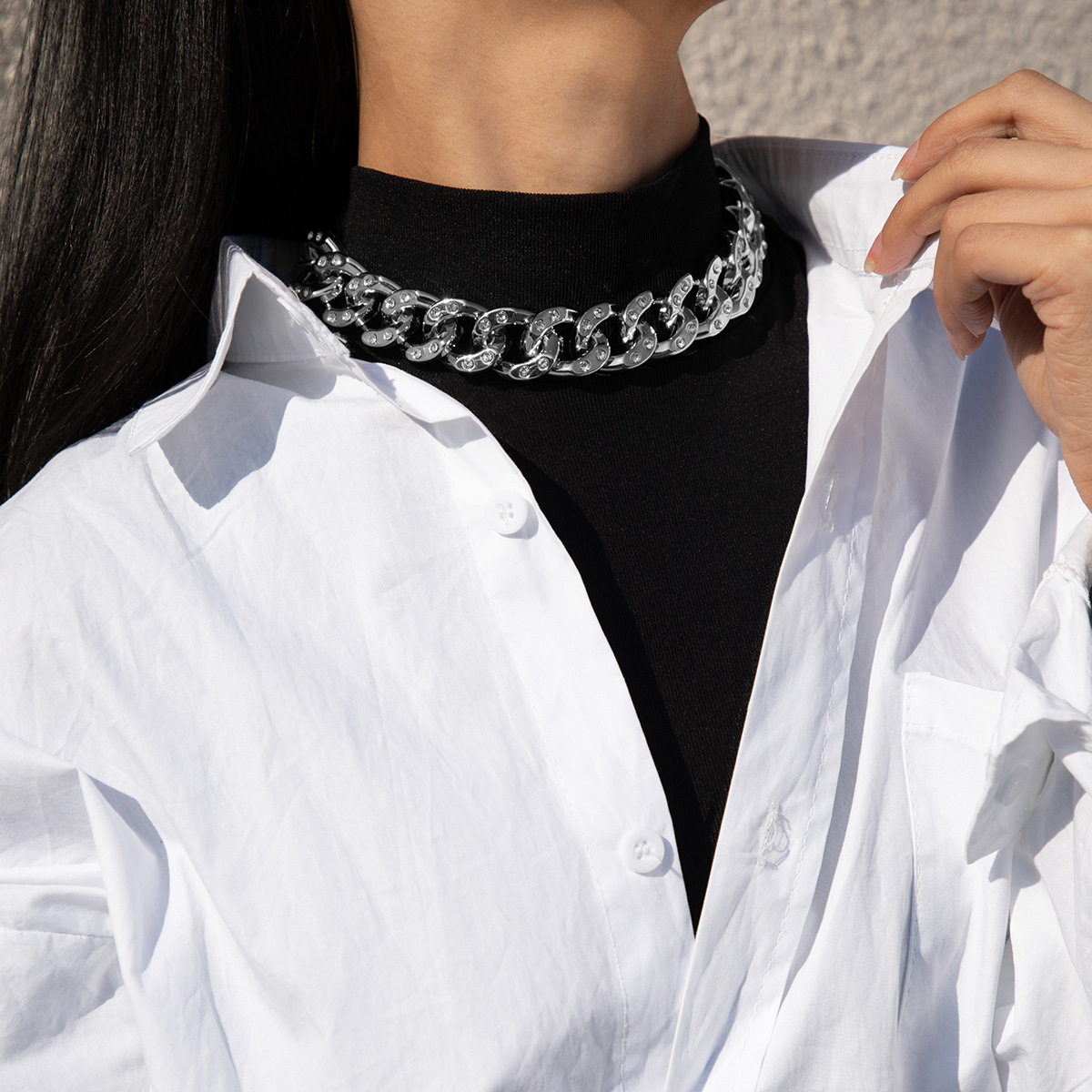 Collar Retro Simple De Diamantes display picture 8