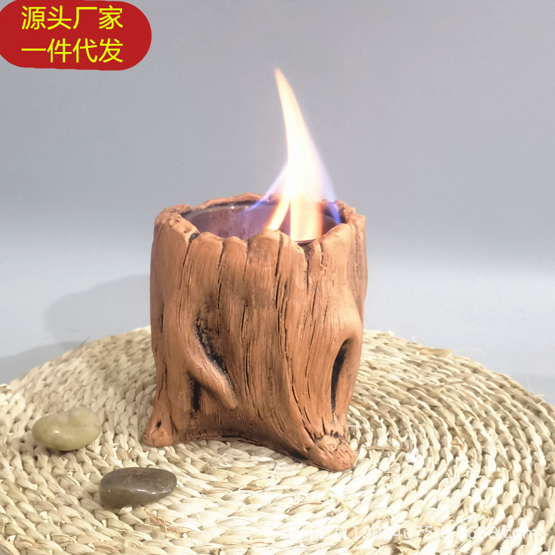 FUENTE directo de fábrica transfronteriza portátil de interior chimenea de escritorio estufa de alcohol Brasero de cemento calentador al aire libre