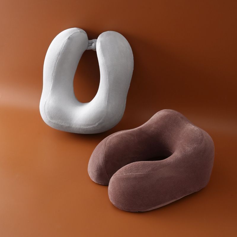 Memory Foam Neck Pillow For Travel Support Washable Cervical Support_voghion.com