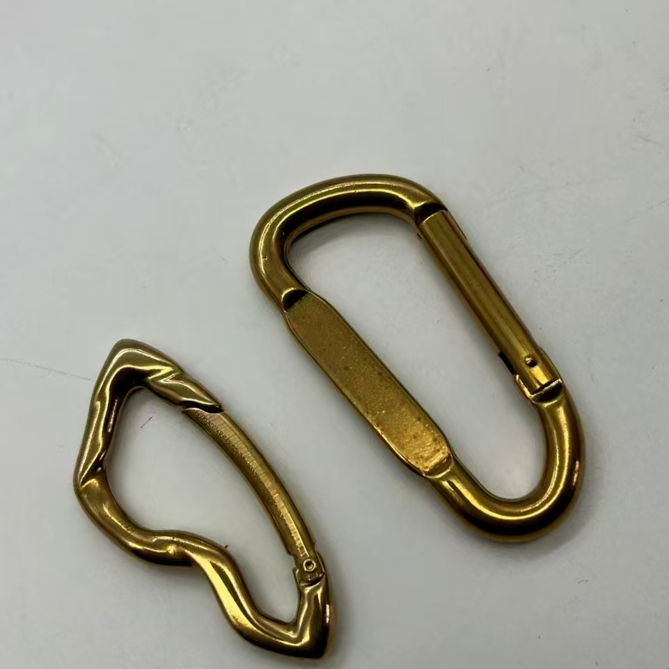 Dongguan Tongshou Pure Copper Carabiner Brass Hook Buckle Retro Car Keychain Waist Hook Outdoor Climbing Buckle