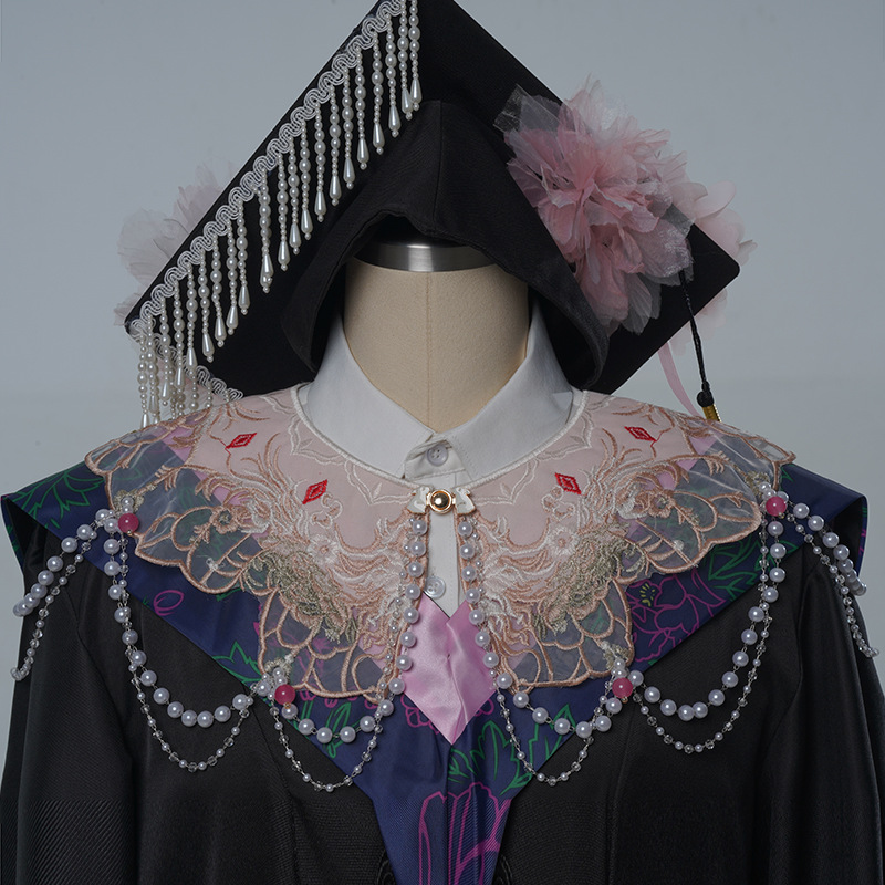 Hanfu Cloud Shoulder New Chinese Style Graduation Celebration Decorative Fake Collar Women's Tassel Dress Small Shawl Vest National Style Double-Breasted