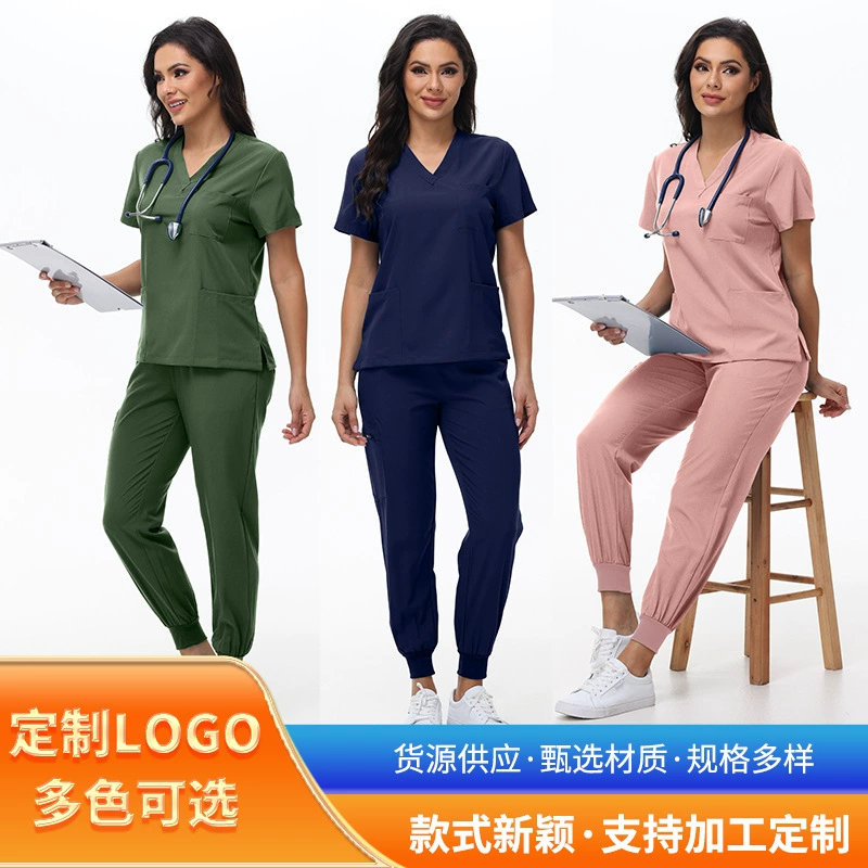 Amazon костюм медсестры с коротким рукавом с v-образным вырезом для мужчин и женщин