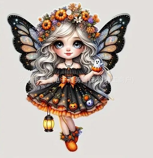Nuevos productos transfronterizos de acrílico Halloween Elf de automóviles decoración colgante accesorios de llaves colgante soporte fijo image 7