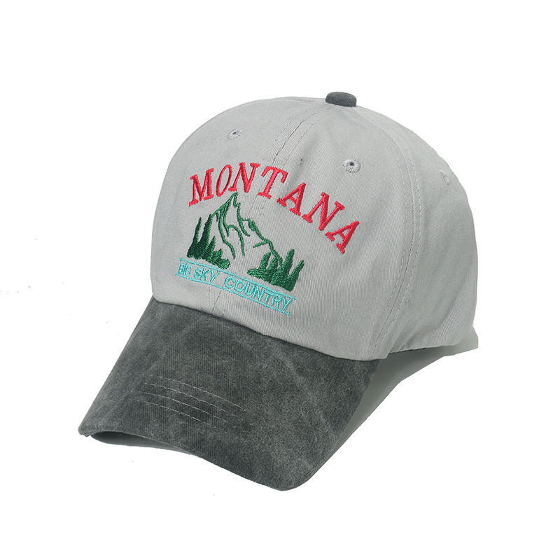 Baseball Cap Vintage Mountain Peak Embroidered Hat For Men_voghion.com