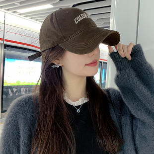 Spring and summer new men's and women's large and small version hat women's baseball cap face small Korean version wide brim deepened big head cap