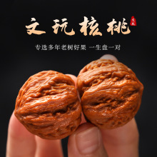 文玩核桃小手捻秋子女把玩盘玩官帽手把件手盘迷你手玩麒麟纹古玩