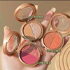 Two -color eye shadow plate pumpkin color earth color potato puree pearl light matte orange glitter coffee bottom silver flash ins