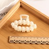 French temperament grabbing the back of the back of the head clip large imitation pearl clip Korean simplicity and cute shark pinch hair claw