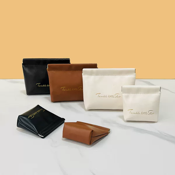Storage Bag with Automatic Closure, Lipstick and Cosmetics Sorting Bag, Data Cable Storage Bag, Portable Mini Bag