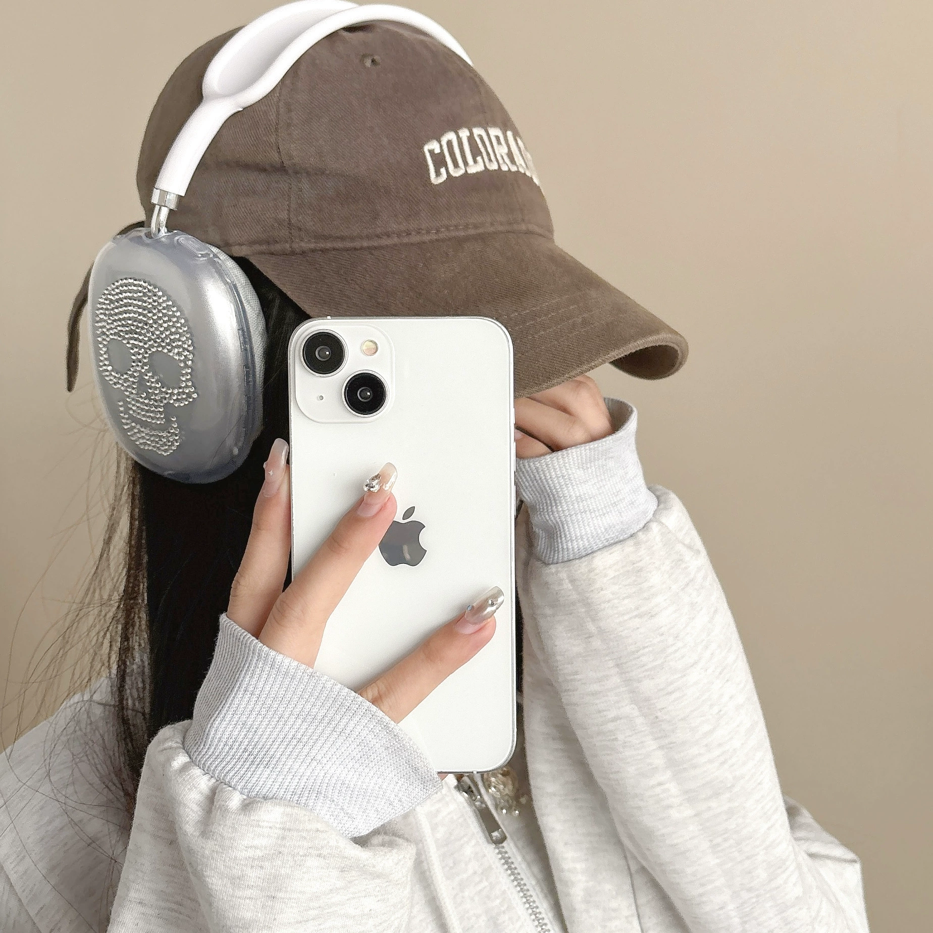 Suitable for AirPods Max Headset Protective Case Max Cross-border Skull Head Headset Apple Headset Protective Case