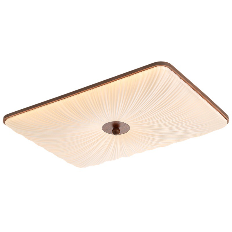 Lámpara de techo de sala de estar de nogal negro