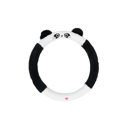 Warm and Comfortable Car Seat — Seat cushion, seat cover - rabbit-fur-embroidered-panda-steering-wheel-cover