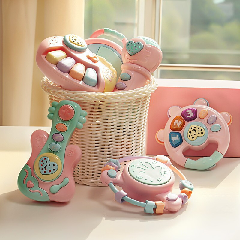 Baby Music Rattle Hand Drum Newborn Projection Story Machine Toy Early Education Puzzle 0-3 Years Old Baby Dropshipping