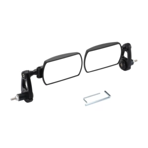GOOFIT Motosiklet Arxa Güzgüsü 360° Tənzimlənən 17-19mm Qara Güzgü