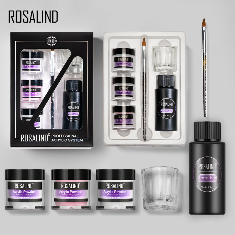 ROSALIND cross-border nail art crystal powder nail powder nail extension three-dimensional shape carved crystal powder set