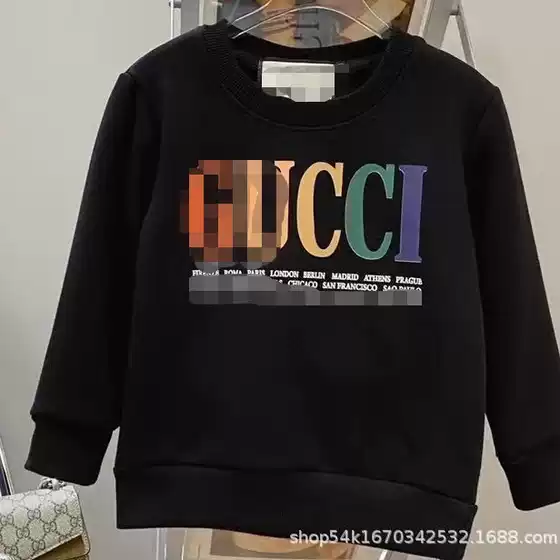 Fashion brand autumn and winter series Mojia men and women couple same style printed parent-child sweater printed heavy round neck sweater