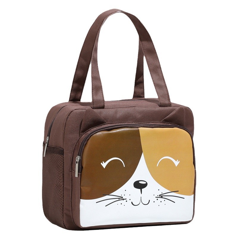 Bolsa de almuerzo cuadrada portátil de dibujos animados bolsa de almuerzo aislante bolsa de almuerzo adorable estudiante de oficina con bolsa de almuerzo bolsa de almuerzo hielo