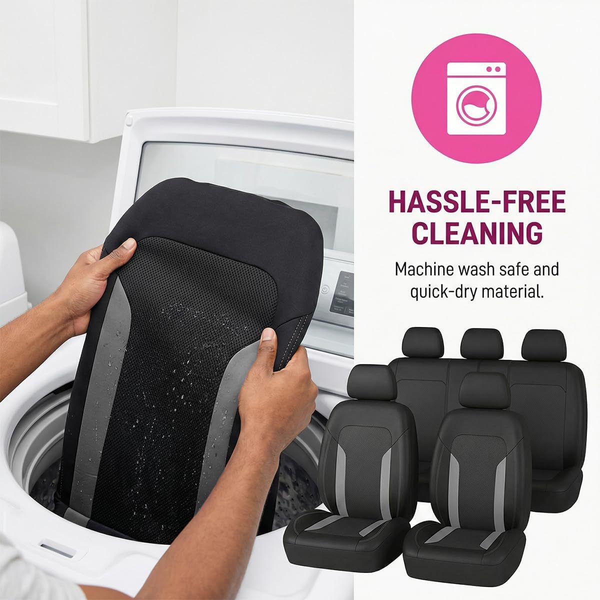 Cross-border foreign trade source factory, all-season universal car seat covers, fabric with double waistline, bestseller on Amazon, Wish, and AliExpress