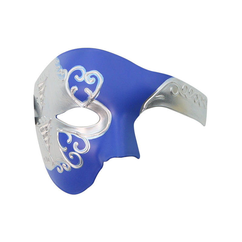 Máscara de media cara de nota de crack veneciana transfronteriza Máscara de fiesta de disfraces vintage para hombre Máscara de Halloween