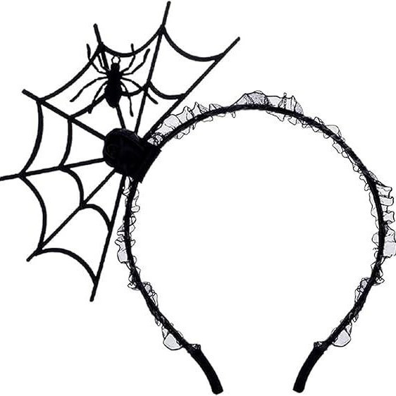 欧米の越境ハロウィンのアクセサリーの蜘蛛の網のレースのカチューシャは髪のカチューシャの個性の潮流の祝日のパーティーの頭飾りをからかいます。|undefined