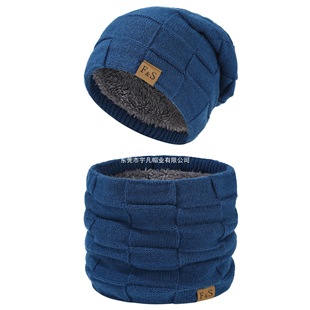 Cross-Border Rpet Knitted Hat Glove Set Rpet Knitted Ear Protection Hat Gloves 2-Piece Set Customized Factory