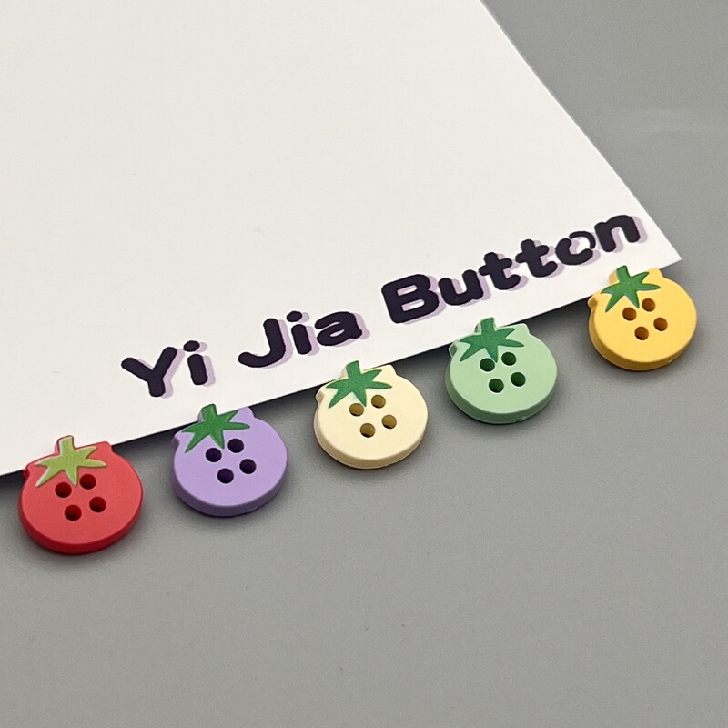New Style Small Tomato-Shaped Plastic Buttons for Children's Dresses, Shirts, Hair Clips, DIY Decorative Buttons, Handmade Buttons New Style Small Tomato-Shaped Plastic Buttons for Children's Dresses, Shirts, Hair Clips, DIY Decorative Buttons, Handmade Buttons
