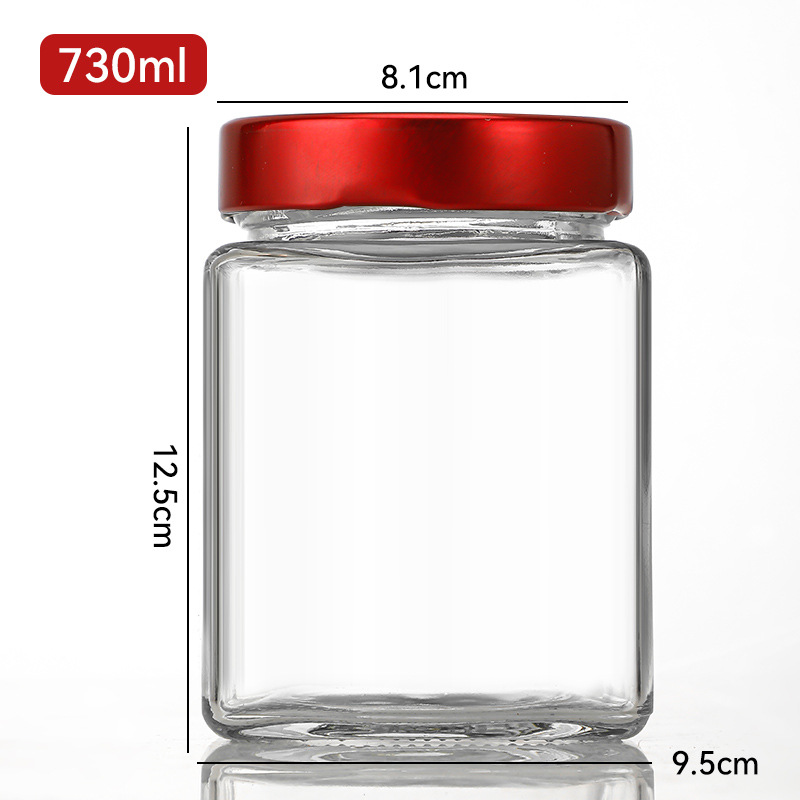 Encurtidos cuadrados de tapa alta, salsa de chile, botella de miel 180ml 280 ml, paquete malicioso, botella de vidrio, nuevo lugar