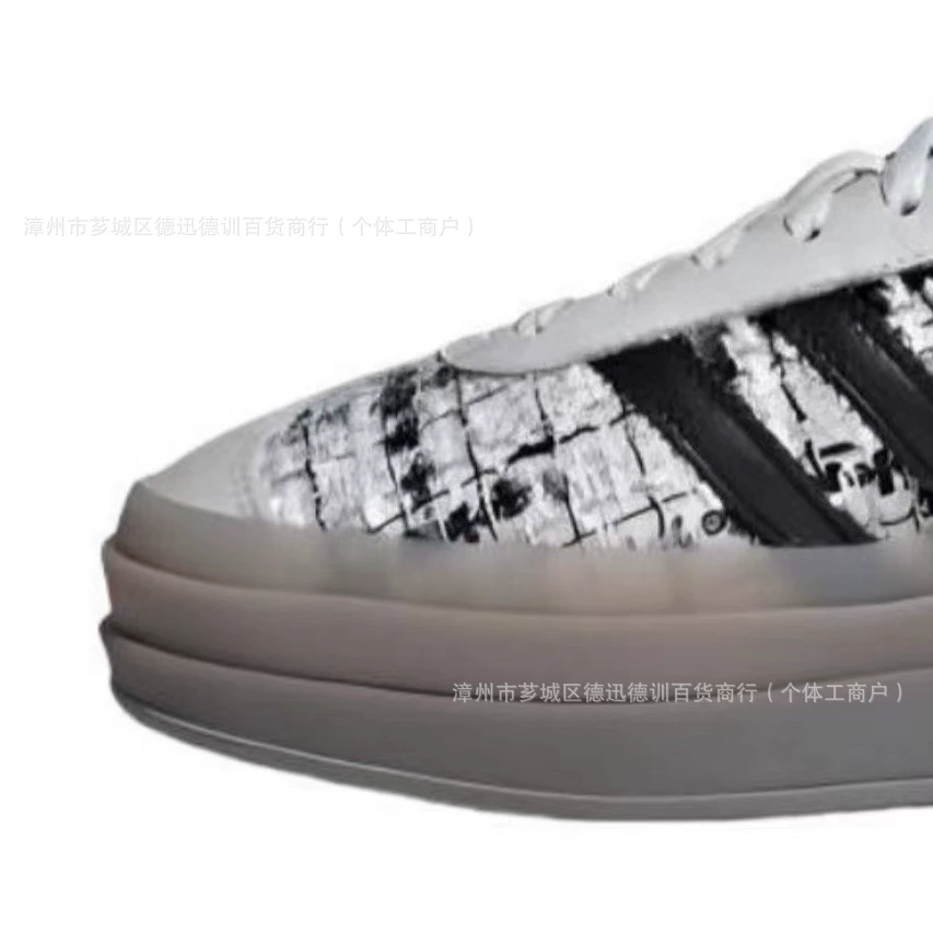 Подлинные оригинальные кожаные туфли Gazelle Adidas низкого кроя, массивная подошва, кроссовки, стиль змеи года, тренировочные кроссовки AD