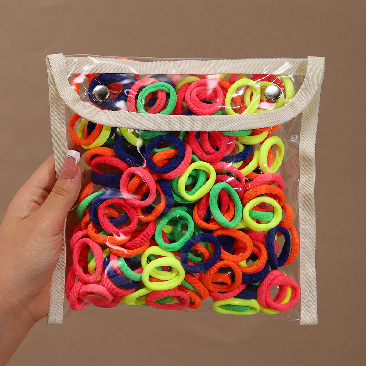 Cuerdas de cabeza para niños niñas cuerdas de cabello de alta elasticidad correa de goma duradera para bebés sin marcas anillo de cabello no daña el cabello cubierta de cuero de color