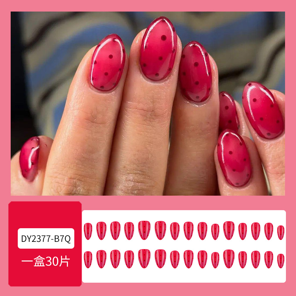 Puntas de uñas postizas de estilo europeo y americano, piezas de uñas desmontables de longitud media, uñas usables, puntas de uñas puras y elegantes.