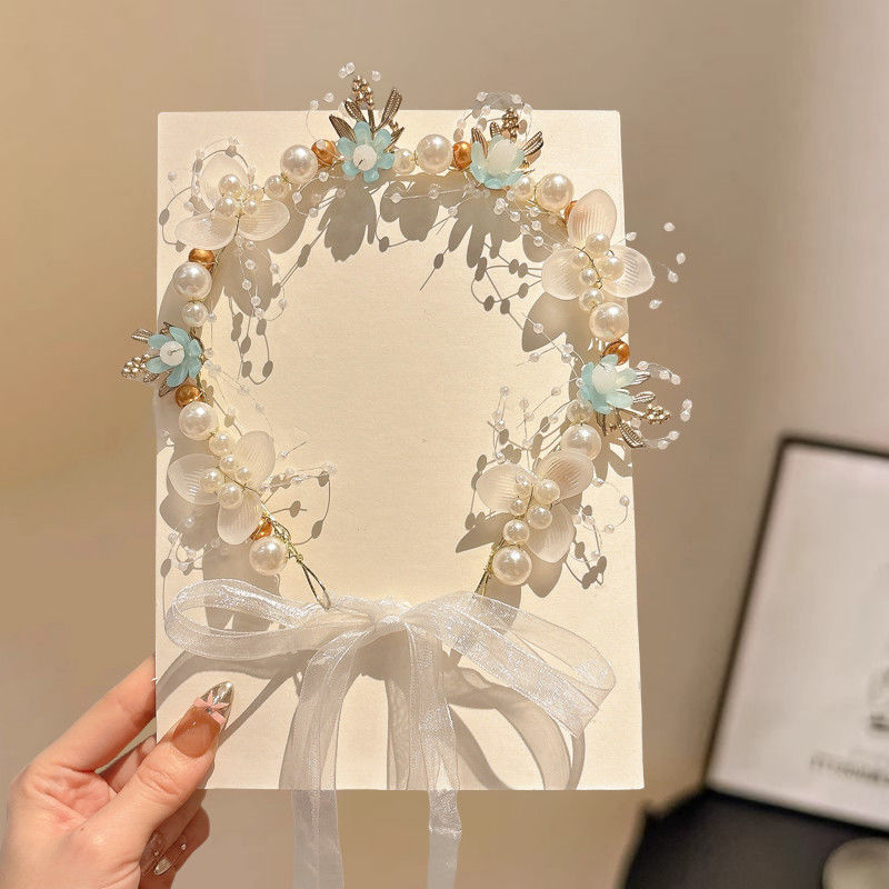 Flores para niños Hanfu guirnaldas de flores tocado 2025 nueva niña princesa pinzas de flores tocado de cabello para niñas joyas para el cabello