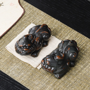 Purple pottery tea pet can raise wealth boutique home ornaments tea play brave tea table tea table decoration tea set accessories gift