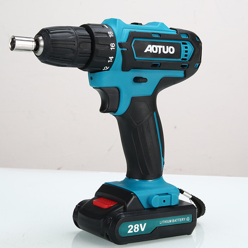 Cross-border new rechargeable drill, lithium electric drill, 28V electric screwdriver, electric tool hand drill package