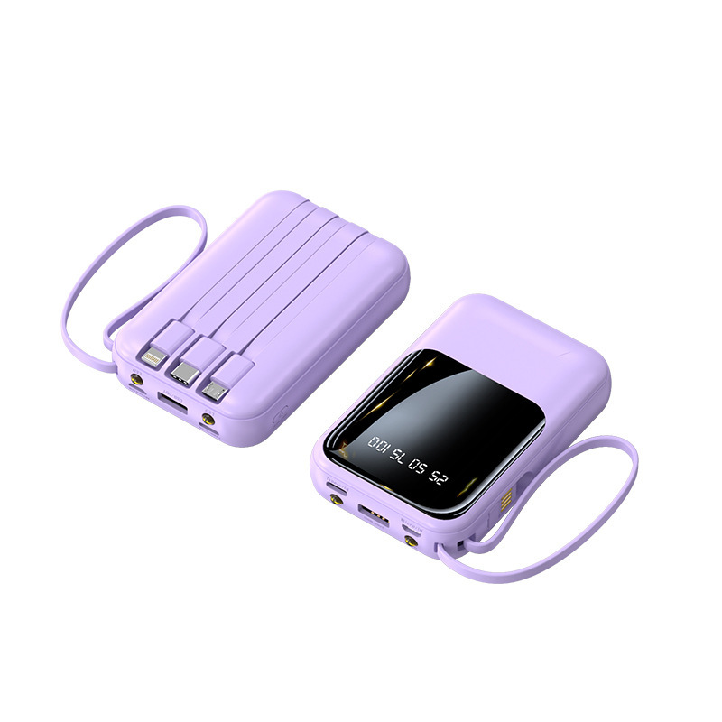 卸売りミニ自帯線充電宝20000ミリアンペア大容量快充携帯移動電源プレゼント印刷|undefined