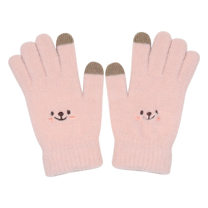 Женские вязаные перчатки Amazon, теплые и морозостойкие, для езды на велосипеде на открытом воздухе, двухслойные, на флисовой подкладке, утолщенные, совместимые с сенсорными экранами, зимние перчатки.