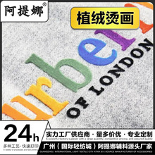 阿提娜 潮牌服装植绒烫画ODM辅料DIY图案印花烫图热转印烫画贴定