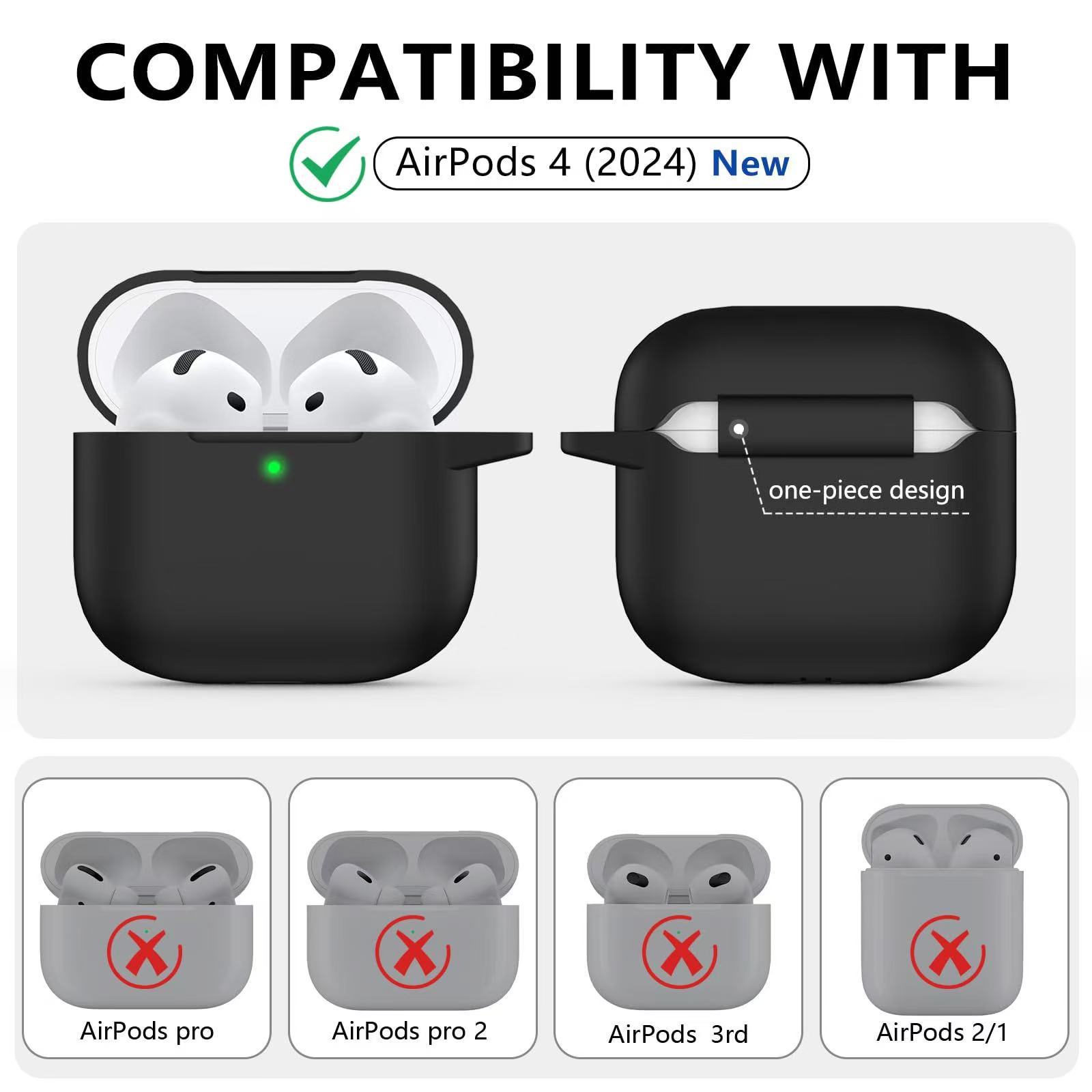 Funda Protectora de Silicona de una Pieza para Apple Airpods Pro3 2025, Color Puro, para Auriculares Bluetooth