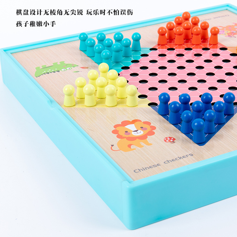 Gran juego multifuncional ajedrez volador ajedrez damas cinco piezas ajedrez bestia ajedrez Go serie Juguetes educativos para niños