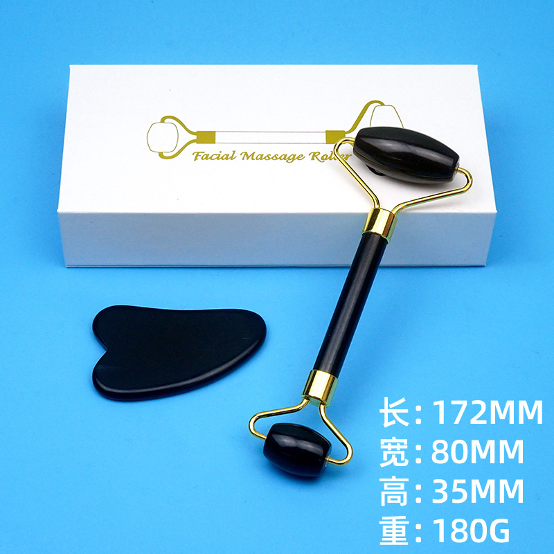 Fábrica al por mayor salón de belleza cuerpo entero espalda raspado masaje cara ojo Jade rodillo raspado tablero combinación traje