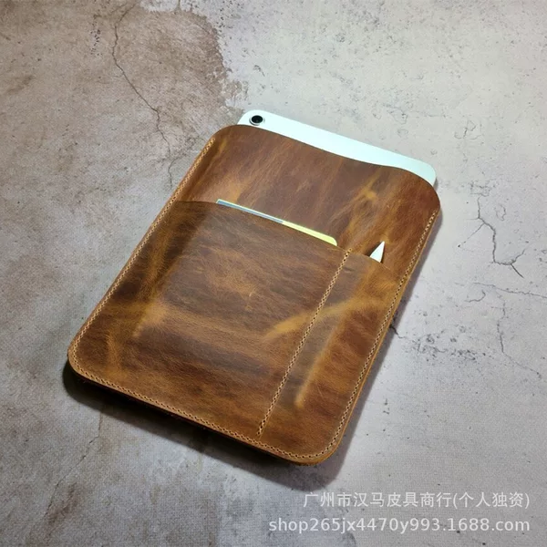 Cross-border Crazy Horse Leather iPad Pro Tablet Bag Multifunctional Tablet Bag Tablet Storage Bag