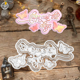 Handbook Card Decoration Wish Letters Handmade Paper Art Carbon Steel Knife Mold Silicone Seal Embossing Knife Mold Cross-Border Delivery