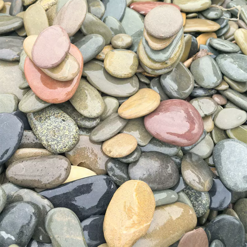彩绘石头创意DIY手绘石头儿童绘画石偏平鹅卵石水磨抛光创意石头