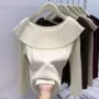 修身显瘦秋冬荷叶边毛衣
