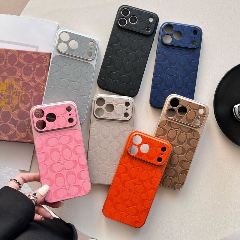 European and American Fashion Brand Embossed Double C Coach Cross-Border Applicable Apple iPhone 17 Pro Max Phone Case I16 Cover