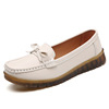 Loafers with bow, footwear English style, soft sole, British style