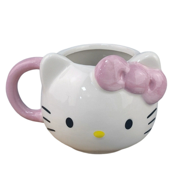 Cute taza de gato de dibujos animados arco taza de leche taza de gato 3D taza de agua taza de cerámica